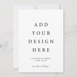 5x7" Uitnodiging Kaarten met enveloppen