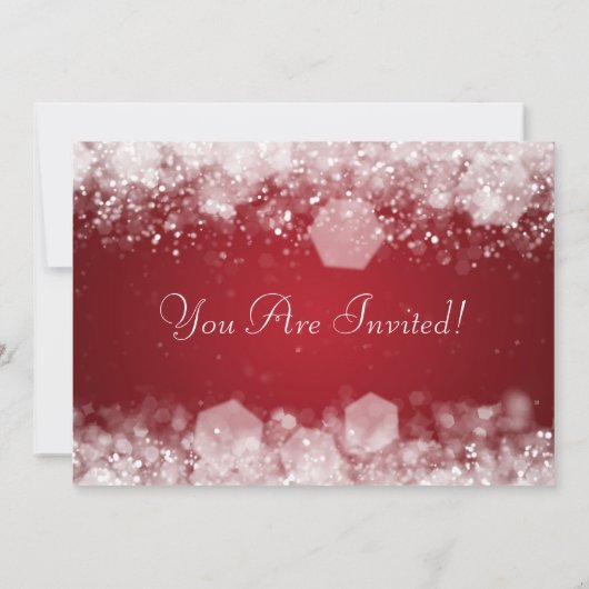 5x7 Uitnodiging legant mousserend nacht Rood (Achterkant)