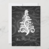 5x7 Uitnodiging legant Zwirband Zwart (Achterkant)