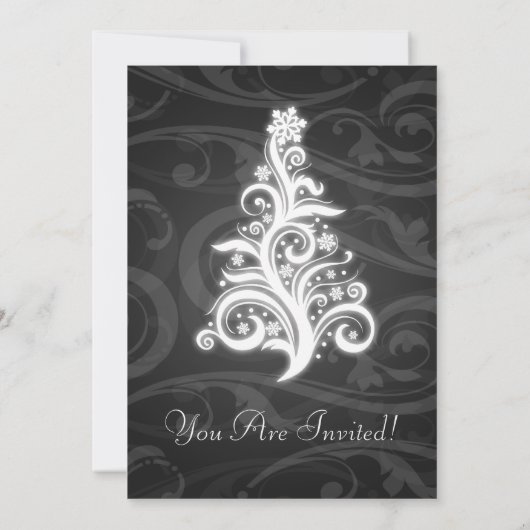 5x7 Uitnodiging legant Zwirband Zwart (Achterkant)