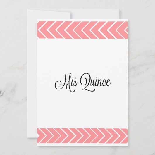 5x7 Uitnodiging - Mis Quince - Spaanse Aanpassing (Achterkant)