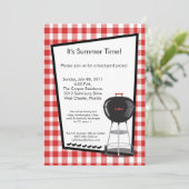 5x7 Uitnodiging Picnic Summer Barbecue Party (Staand voorkant)