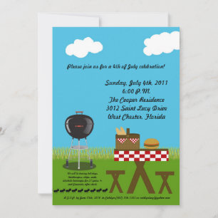 5x7 Uitnodiging Picnic Summer Barbecue Party