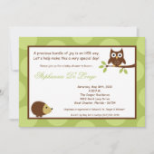 5x7 Uitnodiging tot Baby shower van Woodland Fores (Voorkant)