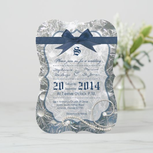 5x7 Uitnodiging tot het uitzenden van een winterwi (Staand voorkant)