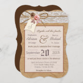 5x7 uitnodiging tot het uitzenden van kraftpapier  (Voorkant / Achterkant)