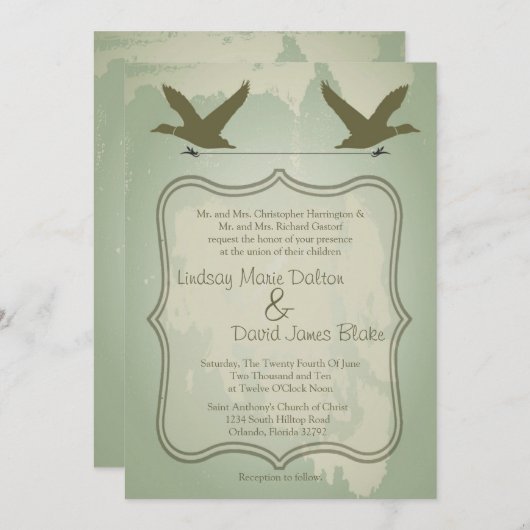 5x7 Uitnodiging tot uitzending van een uitzending (Voorkant / Achterkant)