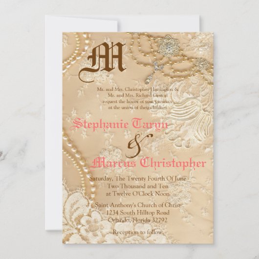 5x7 Uitnodiging tot Victoriaans uitzending van gev (Voorkant)