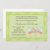 5x7 Uitnodiging van de Partij van de Polka Dot Bir (Voorkant / Achterkant)