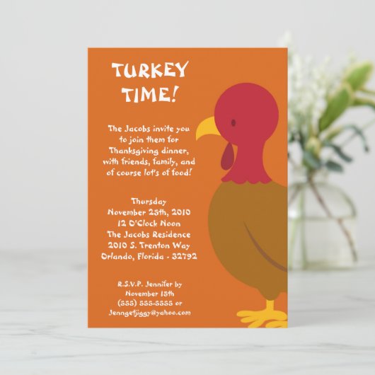 5x7 Uitnodiging van de Turkse partij voor de Thank (Staand voorkant)