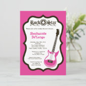 5x7 Uitnodiging van het Baby shower van de Gitaar (Staand voorkant)