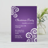 5x7 Uitnodiging van legant Zwirls Paars (Staand voorkant)