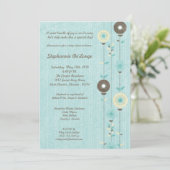 5x7 Uitnodiging voor blauw Baby shower voor lente- (Staand voorkant)