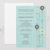 5x7 Uitnodiging voor blauw Baby shower voor lente- (Voorkant / Achterkant)