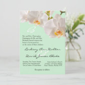 5x7 Uitnodiging voor bruiloft Groen en Orchideeën (Staand voorkant)