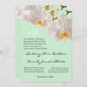 5x7 Uitnodiging voor bruiloft Groen en Orchideeën (Voorkant / Achterkant)