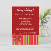 5x7 Uitnodiging voor kerstfeestdagen met pakbon (Staand voorkant)