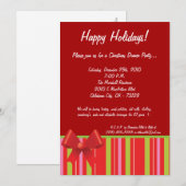 5x7 Uitnodiging voor kerstfeestdagen met pakbon (Voorkant / Achterkant)