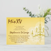 5x7 Uitnodiging voor Luchters Quinceanera Birthday (Staand voorkant)