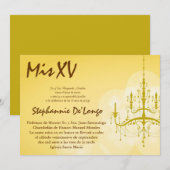 5x7 Uitnodiging voor Luchters Quinceanera Birthday (Voorkant / Achterkant)