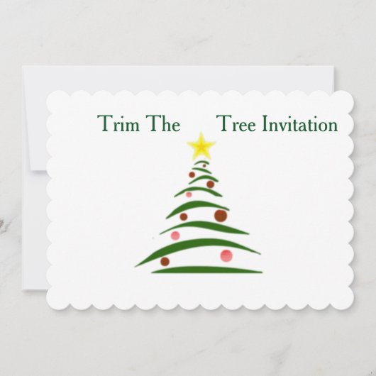 5x7 Uitnodiging voor Scalloped Holiday met envelop (Voorkant)