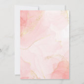 5x7 Uitnodiging Waterverf Magenta Roze Roze Roze (Achterkant)