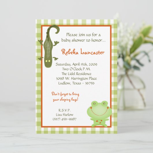 5x7 Uitnodiging - Zwemboeddies uitnodigen (Staand voorkant)