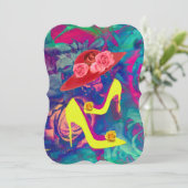 5x7 Uitnodigingsbeugel hakken en Petten Kaart (Staand voorkant)