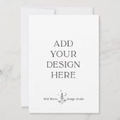 5x7" Uitnodigingskaarten Aangepaste Afdruk | Horiz Kaart (Achterkant)