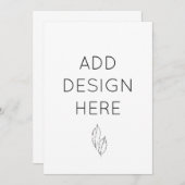 5x7" Uitnodigingskaarten Aangepaste Afdruk Kaart (Voorkant / Achterkant)