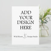 5x7" Uitnodigingskaarten Aangepaste Afdruk Kaart (Staand voorkant)