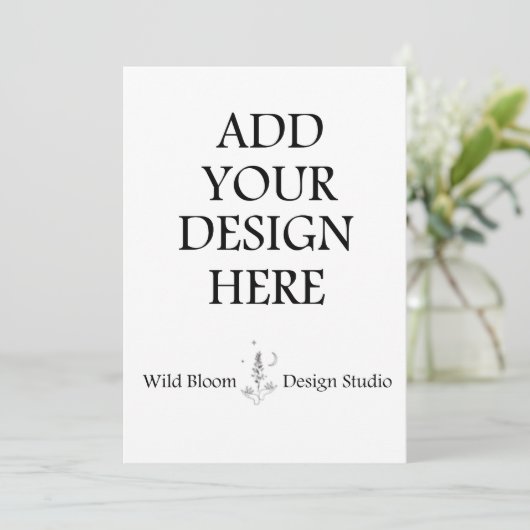 5x7" Uitnodigingskaarten Aangepaste Afdruk Kaart (Staand voorkant)