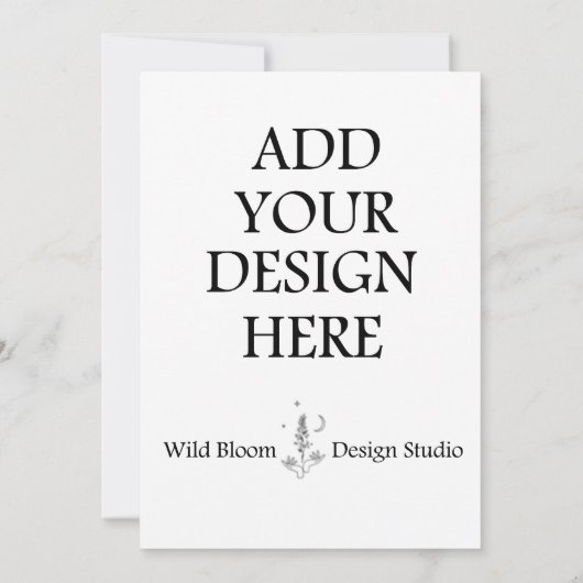 5x7" Uitnodigingskaarten Aangepaste Afdruk Kaart (Achterkant)
