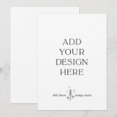 5x7" Uitnodigingskaarten Aangepaste Afdruk, Vertic Kaart (Voorkant / Achterkant)