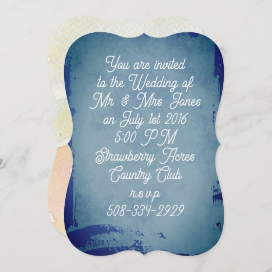 5x7 Uitnodigingssteun bruiloft eenvoudig Kaart (Voorkant / Achterkant)