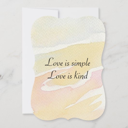 5x7 Uitnodigingssteun bruiloft eenvoudig Kaart (Achterkant)