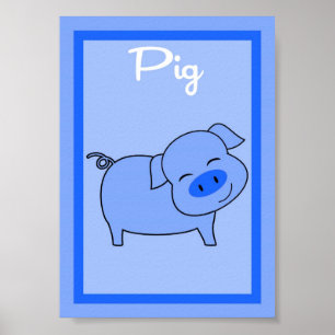 5x7 Varkensschuur Yard Jongens Wall Art Poster