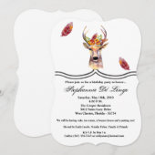 5x7 Verjaardag Uitnodiging boho hert Buck Head Bro (Voorkant / Achterkant)