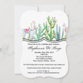 5x7 Verjaardag Uitnodiging Boho Llama Bohemian Cac (Voorkant)