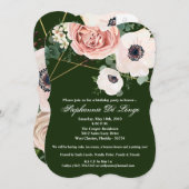 5x7 Verjaardag Uitnodiging Geometrische Tuin Jager (Voorkant / Achterkant)