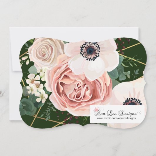 5x7 Verjaardag Uitnodiging Geometrische Tuin Jager (Achterkant)