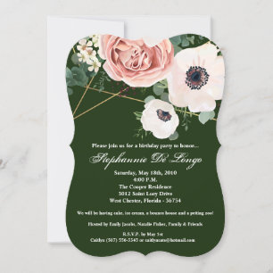 5x7 Verjaardag Uitnodiging Geometrische Tuin Jager