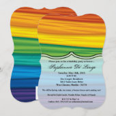 5x7 Verjaardag Uitnodiging LGBTQ regenboog vlag le (Voorkant / Achterkant)