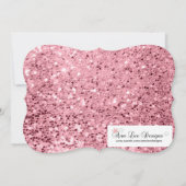 5x7 Verjaardag Uitnodiging Roos Gold Glitter (Achterkant)