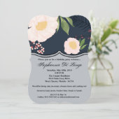 5x7 Verjaardag Uitnodiging Witte Bloemen op Da (Staand voorkant)