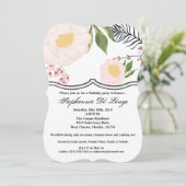 5x7 Verjaardag Uitnodiging Witte Bloemen op Wh (Staand voorkant)