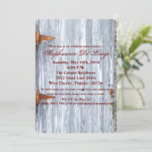 5x7 Verjaardag Uitnodiging Witte Wassen Hout Schuu (Staand voorkant)