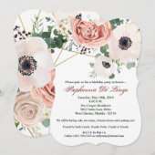 5x7 verjaardagsuitnodiging Geometric Garden Roos Kaart (Voorkant / Achterkant)