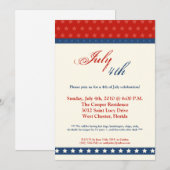 5x7 Vierde 4 juli feestviering uitnodiging (Voorkant / Achterkant)