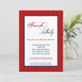 5x7 Vierde 4 juli feestviering uitnodiging (Staand voorkant)